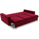 Cosmopolitan Design Rdeča žametna raztegljiva sedežna garnitura s prostorom za shranjevanje 235 cm Kyoto – | Shoptok.si