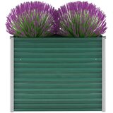 vidaXL Visoka greda iz pocinkanega jekla 100x40x77 cm zelene barve Cene