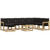  Set vanjskih sofa 9 kom. Bijela i crna | shoptok.hr