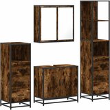  4-dijelni set kupaonskog namještaja boja hrasta drveni | shoptok.hr