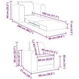  Floor Sofa Bed 2-u-1 Tamno Siva 98x71x83 cm Tkanina | shoptok.hr