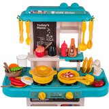  Dječja kuhinja za igru Kitchenette sasvjetlosnim - 43 elemenata - plava | shoptok.hr