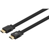 Manhattan HDMI priključni kabel 10.00 m 355643 dvostruko zaštićen, plosnati, plosnata izvedba, high speed HDMI sa eternetom crna [1x muški konektor HDMI - 1x muški konektor HDMI] | Eponuda.ba