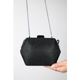 LuviShoes CUARTO Black Silvery Women's Hand Bag Cene