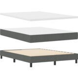Box Spring Krevet s Madracem Tamno Siva 160x200 cm Tkanina | shoptok.hr