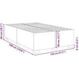  Okvir kreveta crni 120 x 190 cm od tkanine | shoptok.hr