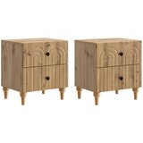 vidaXL Noćni ormar s ladicama 2 pcs Hrast artisan 43 x 34 5 x 48 cm - Hrast artisan 2 | shoptok.hr