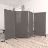 Sobna Paravan 4-delni antracitna 346x180 cm blago, (20594889) Cene