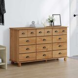  Komoda ASKIM Smeđa 79 x 40 x 133,5 cm Čvrsto borovo drvo | shoptok.hr