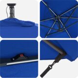  Senčnik Azur modra 294 x 200 x 270 cm Poliester in aluminij, (5000187702) | Shoptok.si