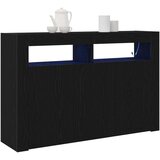vidaXL Stranska omara Črna hrast Vezani les 116 x 30 x 75 cm | Shoptok.si