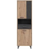 CARRYHOME regal 59,8/192,5/41,5 cm temno siva, hrast artisan | Shoptok.si
