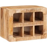 vidaXL Stojalo za vino Rjava 44 x 30 x 35 cm Trdnina mango lesa | Shoptok.si