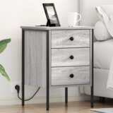 vidaXL Noćni ormar Sivi hrast sonoma 42 x 41 x 61 cm Konstruirano drvo | shoptok.hr