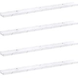  Stenska polica 4 pcs Beli marmor 100 x 9 x 3 cm Konstruiran les, (5000200668) | Shoptok.si