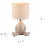 Just LIGHT. 14190-39 - Stona lampa TED 1xE27/25W/230V bež | Eponuda.com