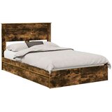  Okvir za krevet s ladicama Dimljeni hrast 120 x 190 cm | shoptok.hr