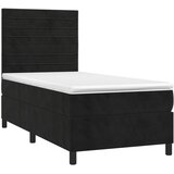 Box spring krevet s madracem crni 90x200 cm baršunasti | shoptok.hr