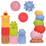 Monkey Gym Senzorični bloki, piramida, žogice - izobraževalni set Montessori 18 kosov., (5000081117) | Shoptok.si