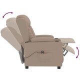 vidaXL Električni naslanjač kapučino umetno usnje | Shoptok.si