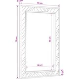  Ogledalo Zidne s ogledalom Smeđa 70 x 50 x 3 cm Stakl | Shoptok.si