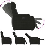 vidaXL Električni naslonjač na podizanje crni od mikrovlakana | shoptok.hr