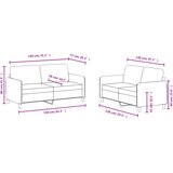  2-dijelni set sofa s jastucima svjetlosivi baršunasti | shoptok.hr