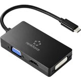 Renkforce RF-4633066 USB-C / HDMI / DVI / VGA adapter [1x muški konektor USB-C™ - 1x ženski konektor vga, ženski konektor HDMI, ženski konektor dvi, 24 + 5 polova] crna Cijene