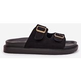 Boto Women's Sandals With Buckles On Cork Sole Black Sercele | Shoptok.si