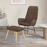  Stolica za ljuljanje s osloncem za noge od tkanine smeđesiva
