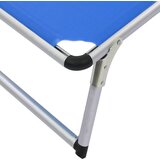  Sklopiva ležaljka s krovom od aluminija i tekstilena plava | shoptok.hr