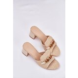 Boto Beige Women's Heels With Decoration Ovittole | Shoptok.si