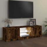 TV ormarić s LED svjetlima boja dimljenog hrasta 120x30x36 cm | Eponuda.ba