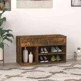 vidaXL klop za čevlje dimljeni hrast 80x30x45 cm konstruiran les | Shoptok.si