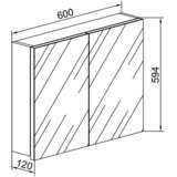 MID.YOU OMARA Z OGLEDALOM 60/59,2/12 cm | Shoptok.si