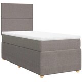  Krevet s oprugama i madracem smeđesivi 90x190 cm od tkanine | shoptok.hr