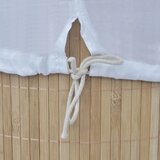 Košara za rublje od bambusa, okrugla, prirodna | shoptok.hr