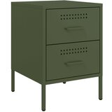 Maison Chic Nočna omarica - Nočna miza olivno zelena 36x39x50,5 cm jeklo, (21687495) Cene