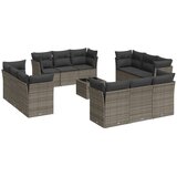 Maison Chic Seti vrtnega pohištva - Vrtna garnitura - Vrtni pohištvo set 13-delna z blazinami siv poli ratan, (21810355) | Shoptok.si