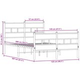  Metalni okvir kreveta bez madraca boja hrasta sonome 120x200 cm | shoptok.hr