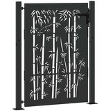  Vrtna vrata Crna 110 x 155 cm Čelik s prahom premazan | shoptok.hr