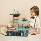 Classic World drvena garaža na 3 razine s dizalom, helikopterom i autopraonicom | shoptok.hr