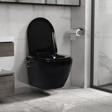 Brez Viseča WC školjka brez roba z bide funkcijo keramična črna Cene