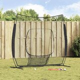 vidaXL Bejzbol in softball Črna 250 x 106 x 209 cm Poliester | Shoptok.si