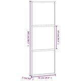  Klizna vrata crna 76x205 cm od kaljenog stakla i aluminija | shoptok.hr