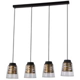 Candellux Lighting Crna viseća lampa sa staklenim sjenilom 15,5x84 cm Fresno - Cijene