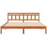  Krevetna konstrukcija Smeđa 200 x 200 cm Čvrsto borovo drvo | shoptok.hr
