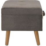  Tabure za pohranu 40 cm sivi baršunasti | Eponuda.com