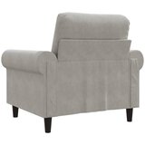  Fotelja svjetlosiva 60 cm baršunasta | Eponuda.com