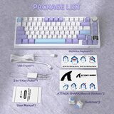 Attack Shark bežična gaming tastatur X820Ultra mehanička/trimode/tft screen/gasket/lavender | Eponuda.com